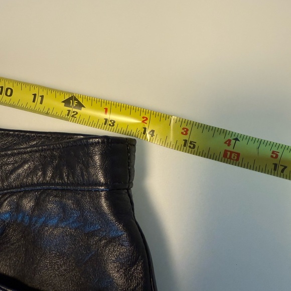 Cuir Zebra Women’s Real Leather Black Pants size 11/12 - Picture 7 of 9